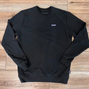 Patagonia Uprisal Crew Neck Black Sweatshirt Pullover Made in Mexico Men's M